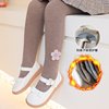 girl Leggings Autumn and winter Plush thickening Lambswool one Vertical stripe Sun flower children Pantyhose wholesale