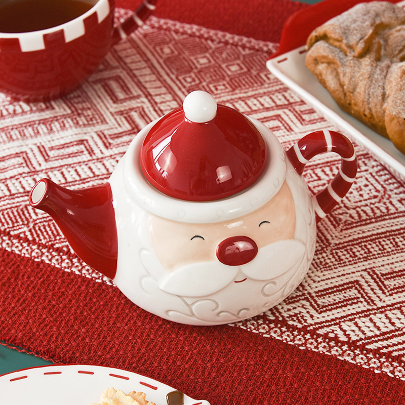 Papá Noel del norte de Europa tetera creativa taza de café tetera set tetera cerámica tetera de flores tetera materna taza de una persona
