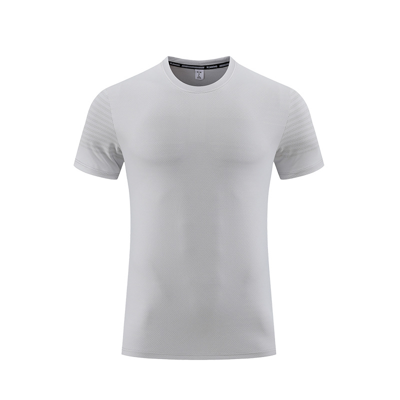 Nueva Camiseta de manga corta de secado rápido para hombre de seda de hielo de verano para correr entrenamiento de fitness ropa de pelota casual ropa deportiva de secado rápido para hombre