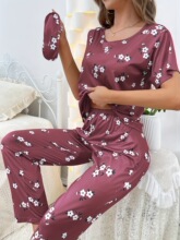 X 23435 Women's Floral Print Pajama Set Ůʿ˯�� �羳��