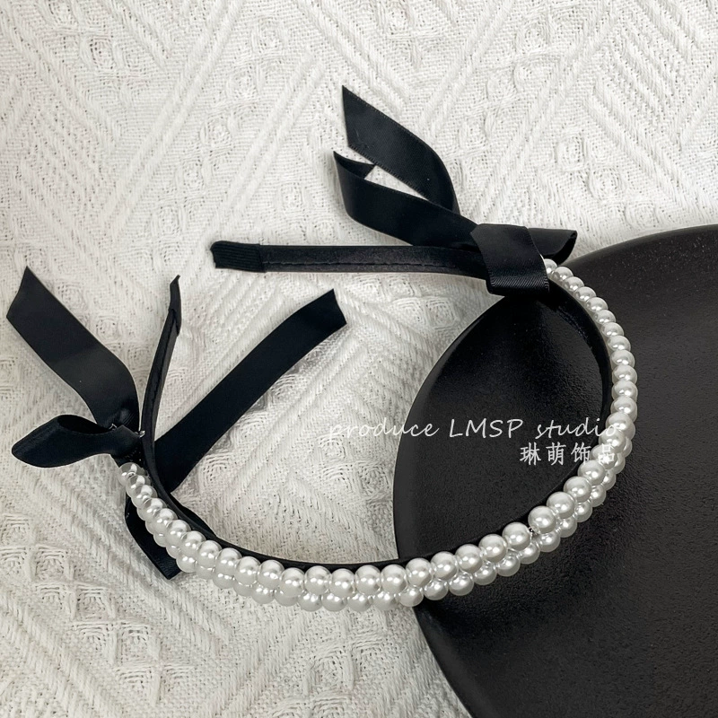 Ободок (стиль Chanel) — черная лента и широкий палитра цветов, элегантный корейский дизайн