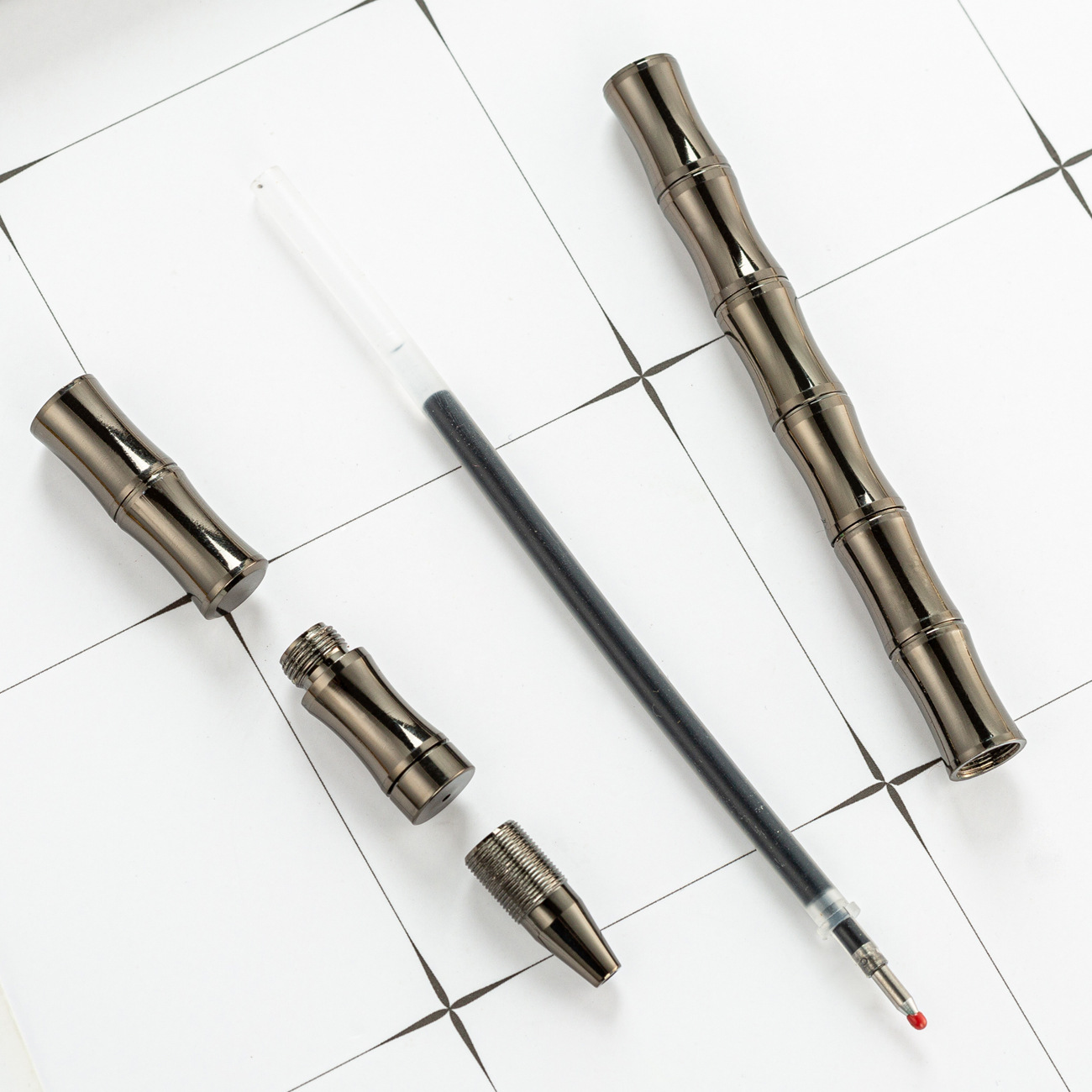 Bolígrafo de latón creativo de bambú bolígrafo de oficina bolígrafo de regalo bolígrafo de grabación logotipo de metal bolígrafo de firma metal al por mayor