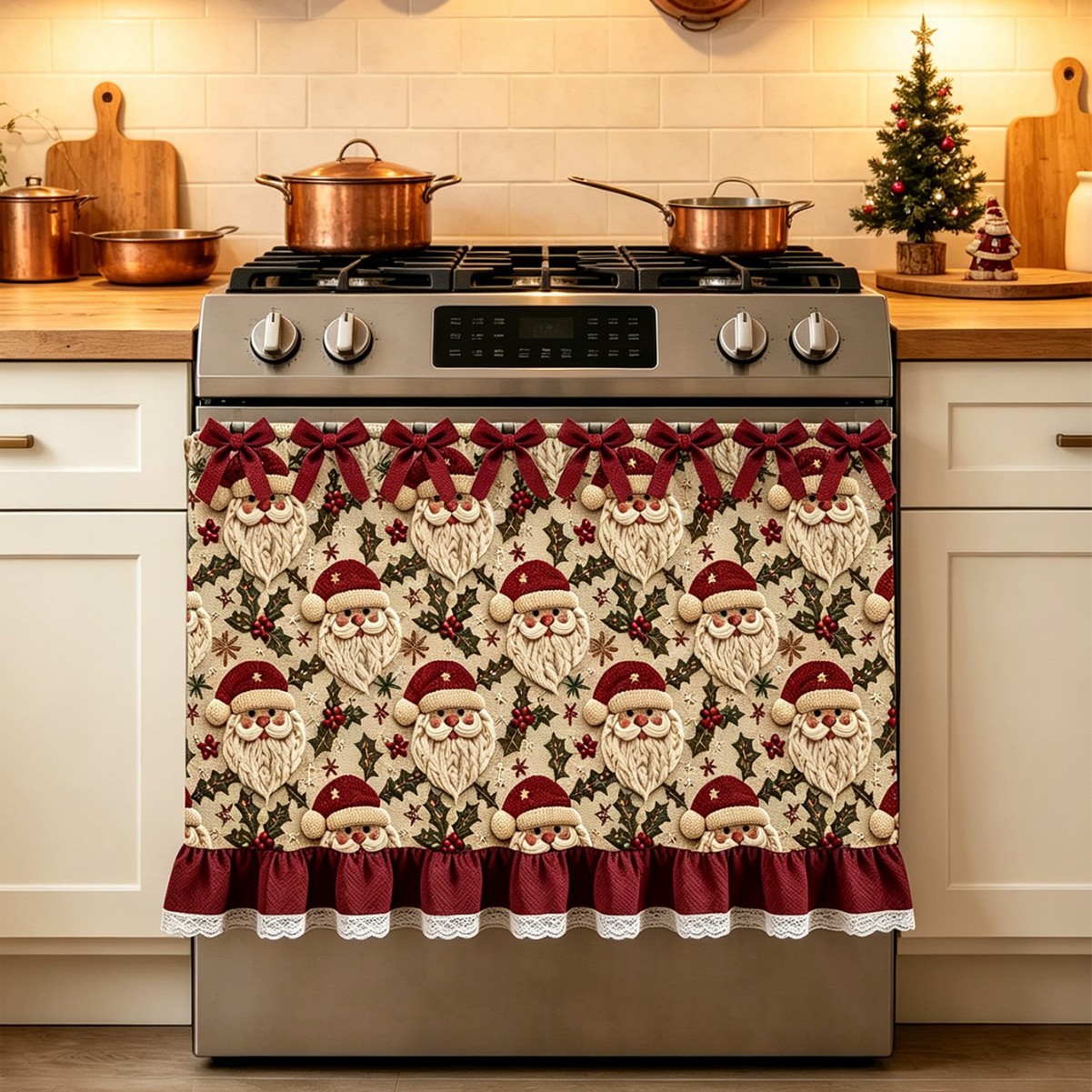 Fabric bow tie rod pocket short curtain, oven cover-up curtain, bedroom and living room decorative drapery, cross-border bulk supply
