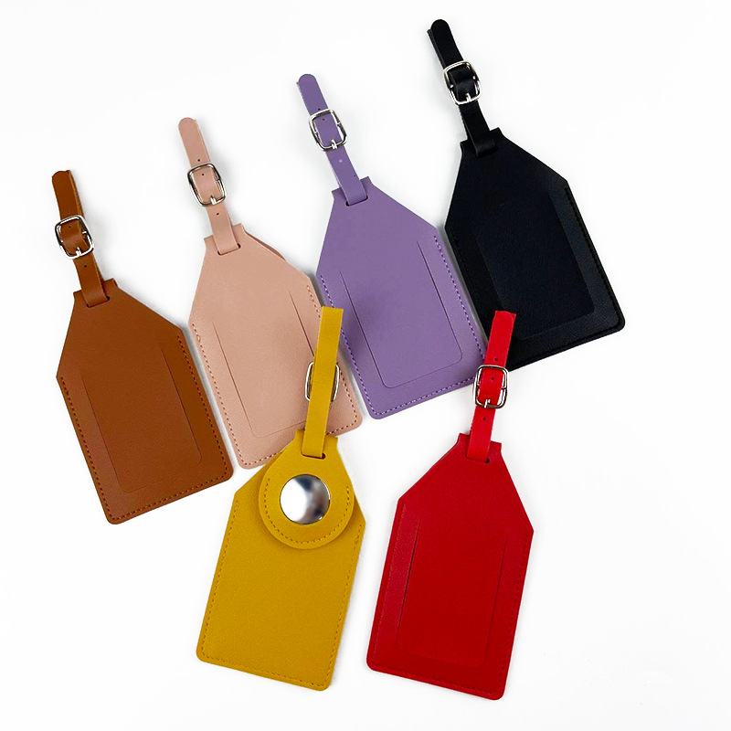 Transfronterizo pu cuero anti-perdido equipaje etiqueta rastreador airtags tarjeta de embarque localizador cubierta protectora equipaje etiqueta