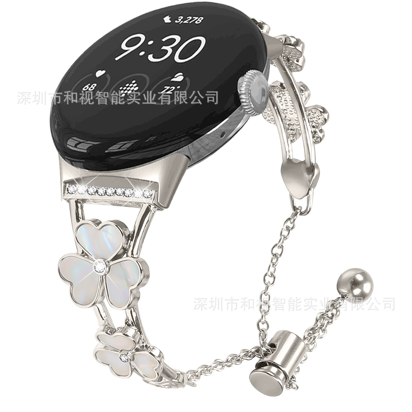 Подходит для Google Pixel Watch 1/2/3 — ремешок Love Triple Leaf из сплава Google, новый металлический приватный ремешок
