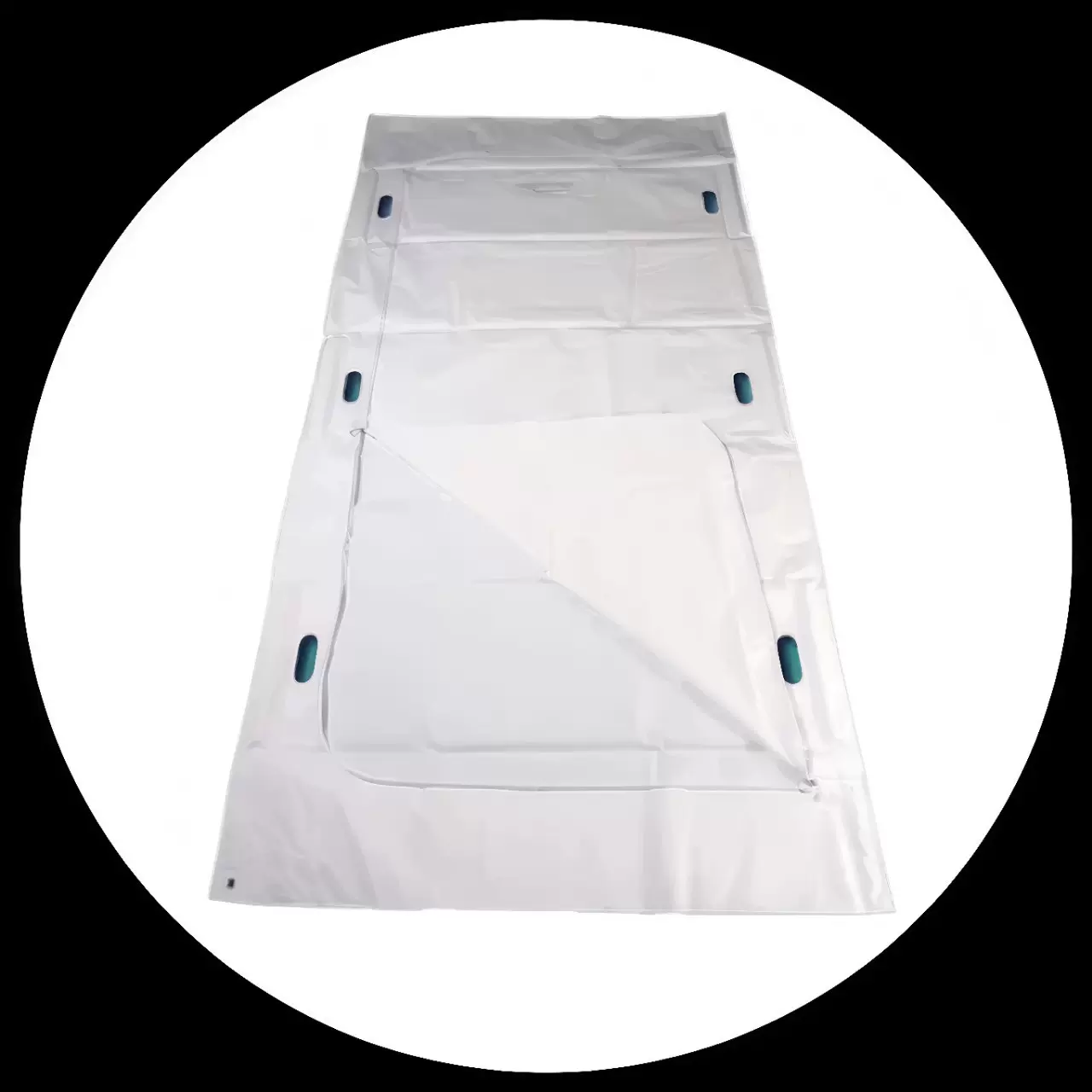 6提PEVA尸袋 环保装尸袋 防漏U型拉链遗体袋白色医院用塑料运尸袋