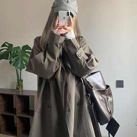 爆款中长款风衣外套女2026秋季新款巨好看的小个子韩版薄款正流行