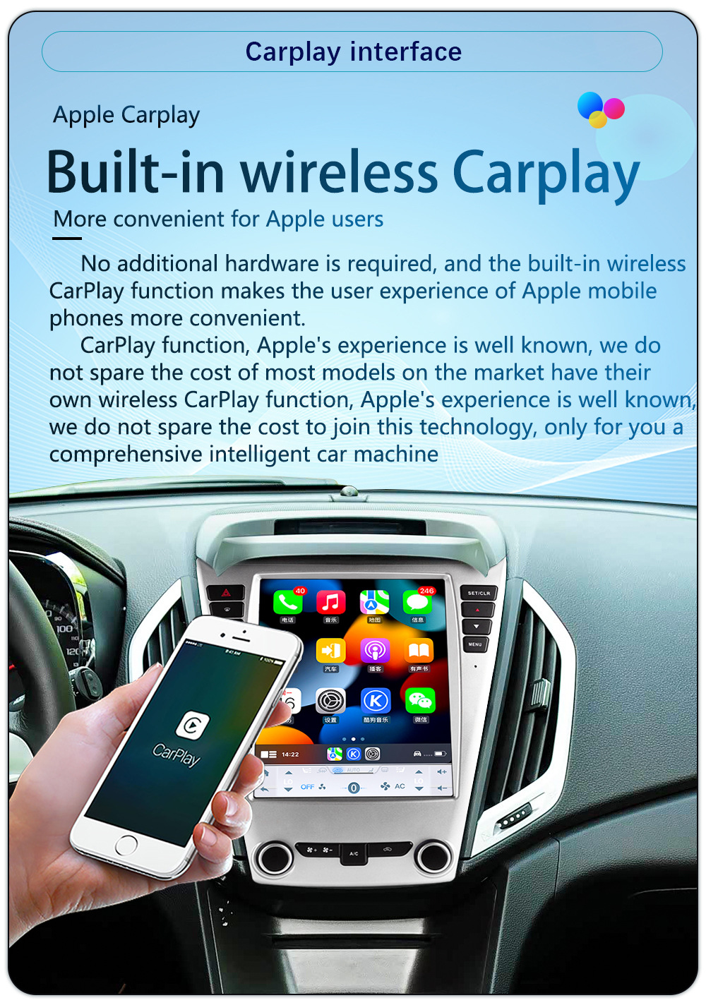 Suitable for 10-16 Model Chevrolet Equinox Lt Central Control Modification 4g Large Vertical Screen 8-Core Navigator