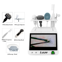 跨境头皮护理毛囊检测仪梳经络按摩养生馆头皮检测五合一理疗仪