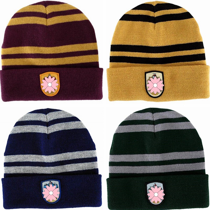 Badge Hat Harry Academy Peripheral Movie Knitted Wool Warm Women's Winter Trendy K-Style Cos Hat Cap Trendy Person Badge Hat Harry Academy Peripheral Movie Knitted Wool Warm Women's Winter Trendy K-Style Cos Hat Cap Trendy Person