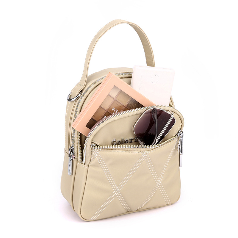 Borsa a tracolla ricamata per il cambio delle chiavi, da donna, per il tempo libero all'aperto, con tracolla multistrato, edizione coreana, colorata Fox_voghion.com