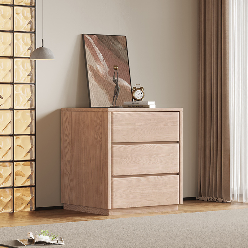 Dormitorio de madera maciza moderno y simple nórdico pequeño tipo de madera de cera blanca mesa de maquillaje de dormitorio mesa de maquillaje de madera tronco