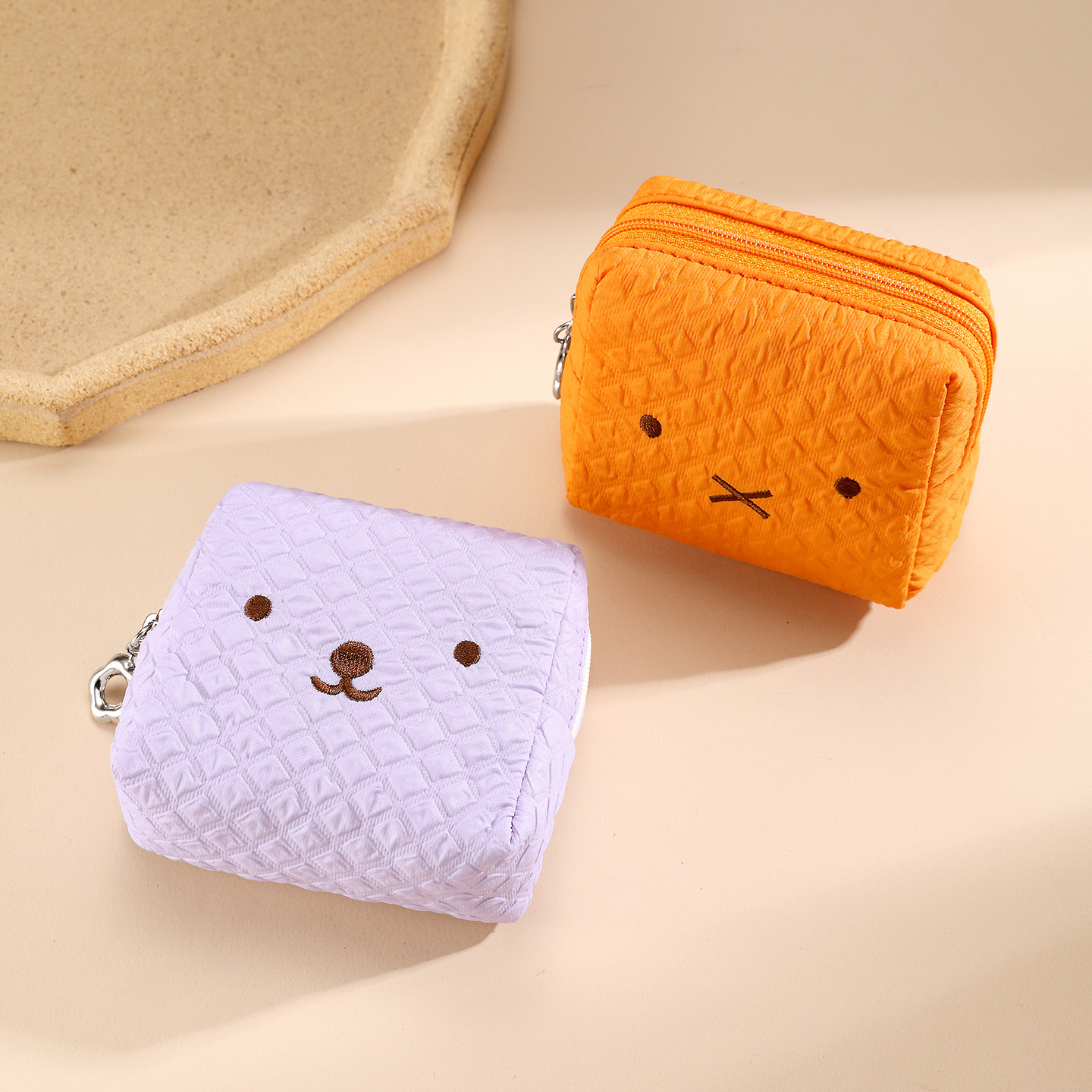 Nuevo tipo de bolso de tela simple bolso de almacenamiento portátil lindo bolso de cambio suave bolso de tarjetas bolso de maquillaje lápiz labial