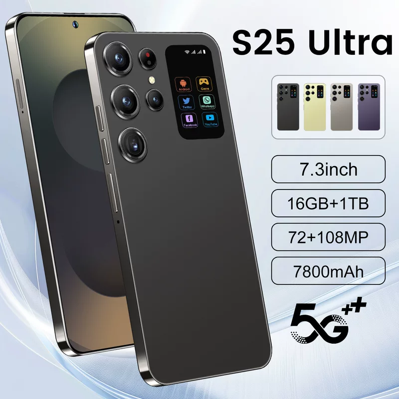Smartphone S25, 7.3-inch wide screen, Android 8.1, 0.44 kg