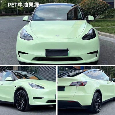 Gray Full Car Film Anti-Scratch – Auto Color Change Film - pet-crystal-avocado-green-double-layer-white-label-flawless-152m-17m