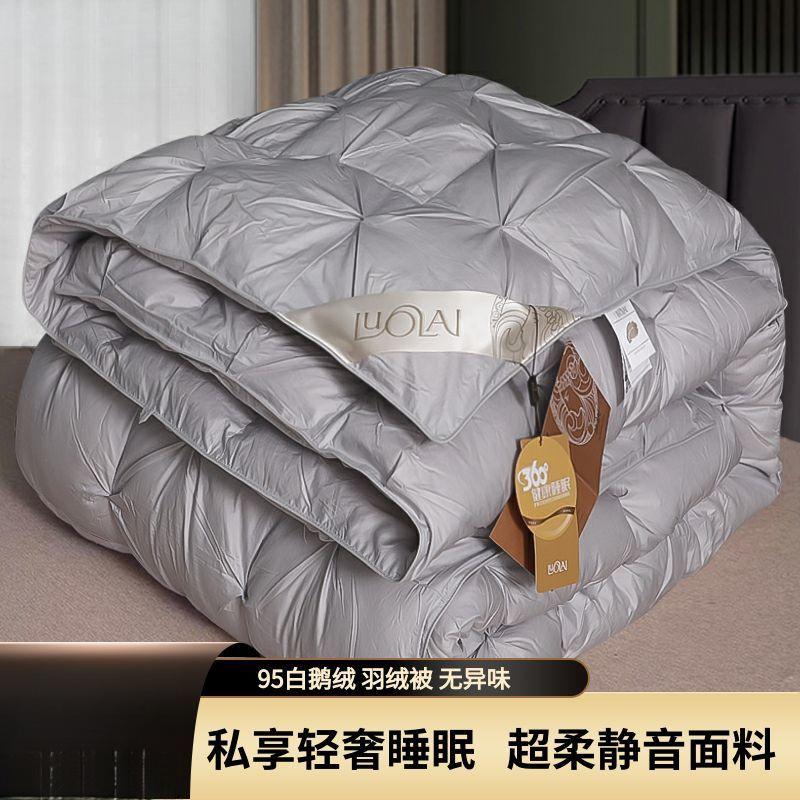鹅绒被95白鹅绒全棉面料静音轻盈不压身加厚保暖被芯冬季工厂直销|undefined