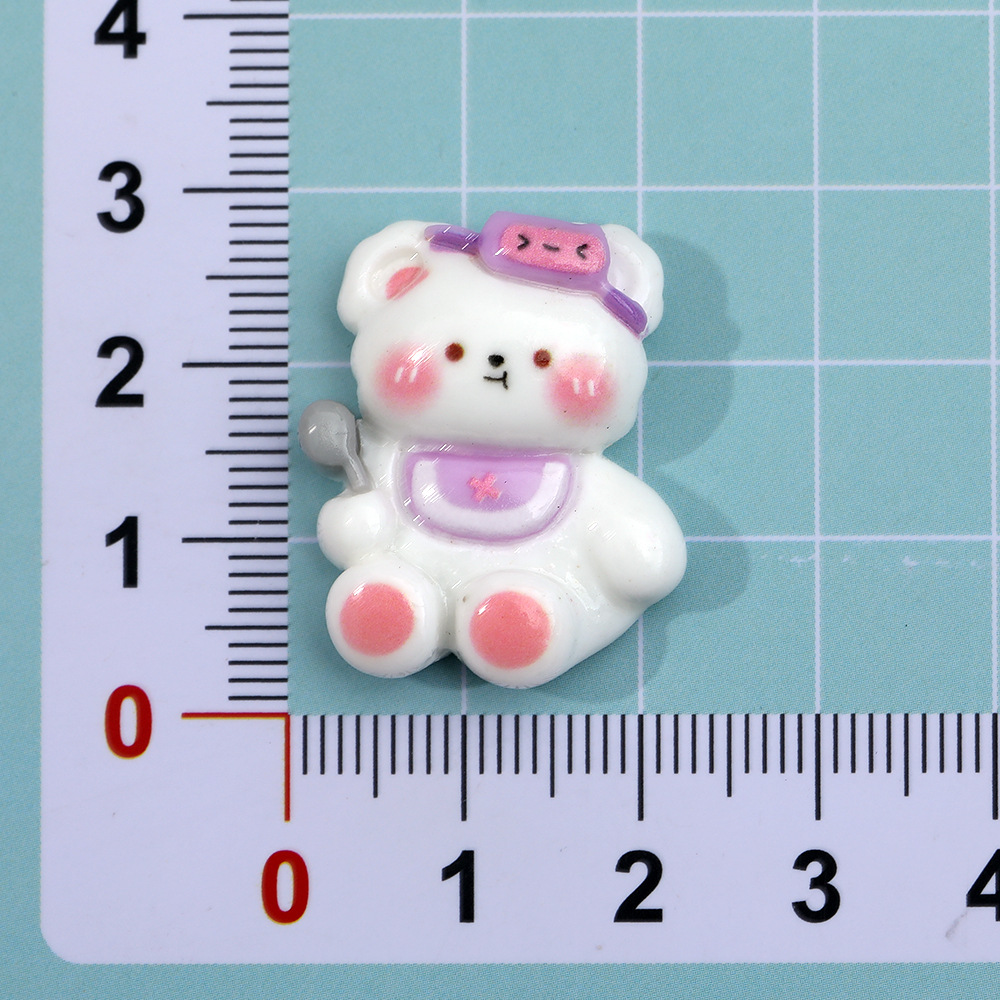 Lindo otoño mochila de viaje oso DIY accesorios de resina de goma crema caja del teléfono accesorios para el cabello colgante material al por mayor de nuevo Pato Conejo