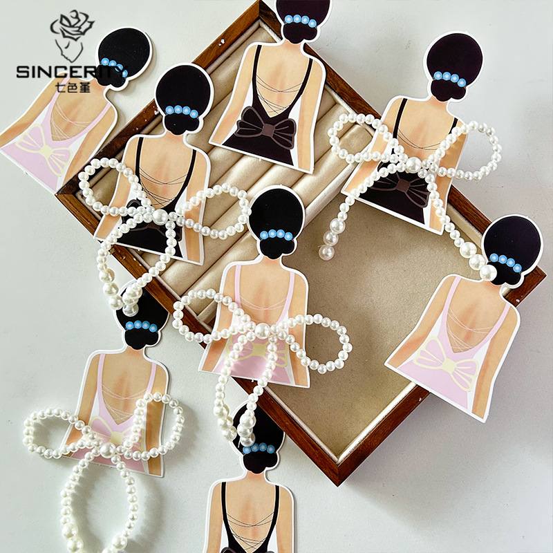 Tarjeta de princesa de boda de siete colores Día de la madre hecho a mano material de bricolaje tarjeta de felicitación romántica diosa ramo de tarjetas paquete de ramo