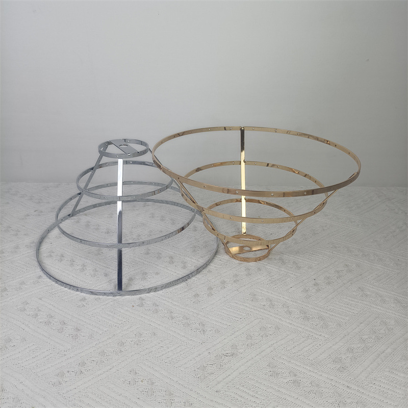DIY marco de la cáscara Marco de araña marco de cristal vintage oro plata doble capa de tres capas carillón de viento accesorios de araña