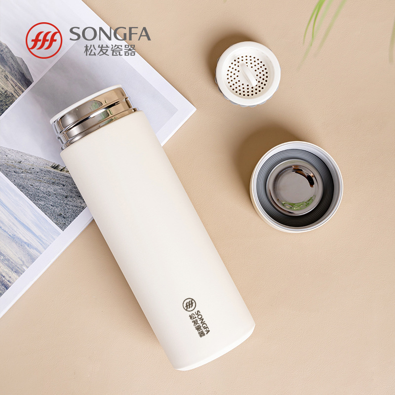 Gran capacidad de porcelana de cabello pequeño fresco y simple taza de aislamiento de cerámica Ronghua taza de té de oficina doméstica taza conveniente