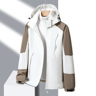 Standard Cavalry Jacket Jacket Men's and Women's Spring and Autumn Windproof Waterproof Breathable Outdoor Travel Hooded Trendy Mountaineering Suit
