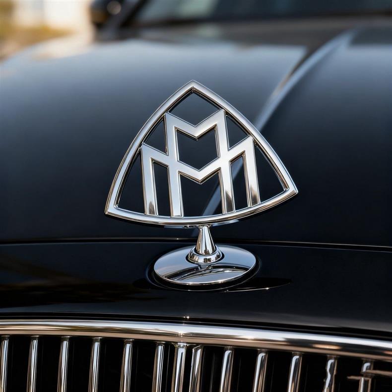 Maybach emblem, Mercedes-Benz Maybach emblem, specifically for S480, S450, GLS480, S-Class, and E-Class models; original factory emblem