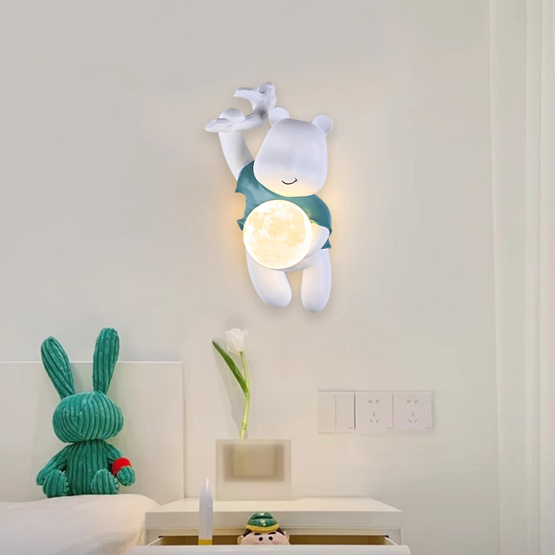 Sala de estar lámpara de pared pared de fondo pared de fondo creativa lámpara de pared para niñas dormitorio de niños moderna niñas cabezal de cama estudio pequeño