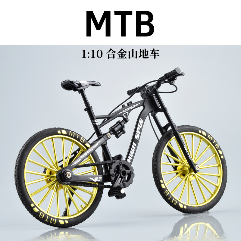 Cross-border simulation alloy bicycle model metal mountain downhill racing model children's toy car ornaments collection