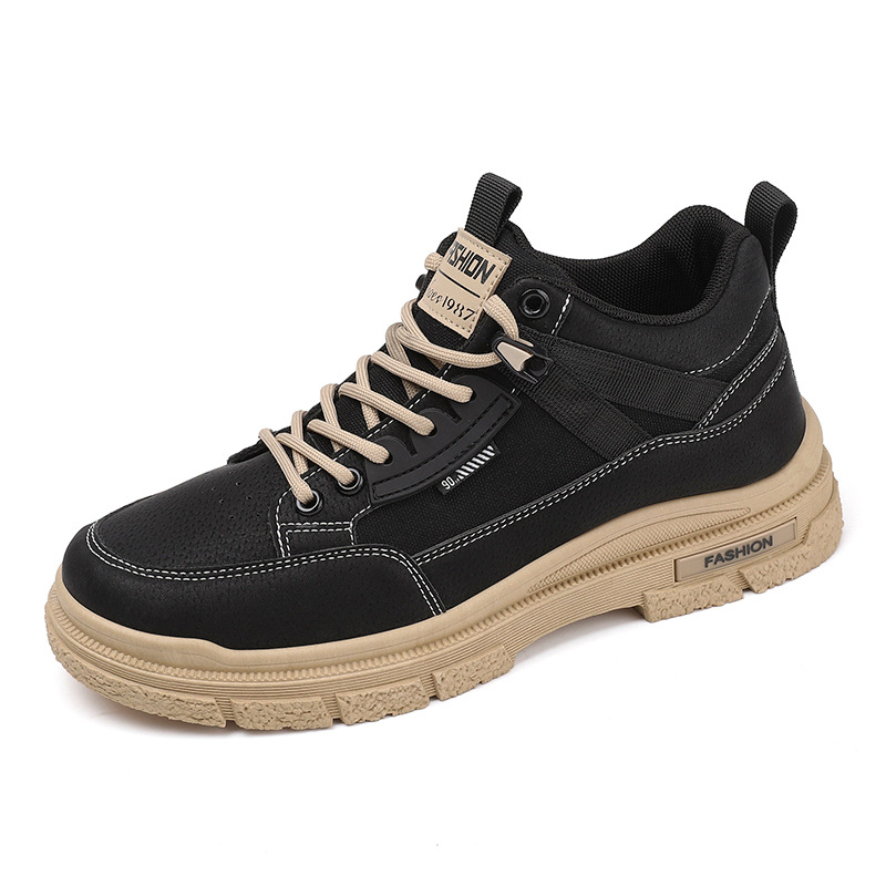 Zapatos de hombre 2024 otoño nuevo estilo de herramientas botas de viento Martin de trabajo deportivo casual impermeable suela gruesa resistente al desgaste de alto nivel y vello