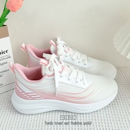 Breathable Running Shoes for High School Entrance Exams, Soft-Soled Casual Shock-Absorbing Student Lightweight Sports Shoes, Women's Casual Sports Shoes