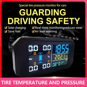 Avtomobil Günəş Enerjili Simsiz Təkər Təzyiq Monitoru TPMS Sistemi