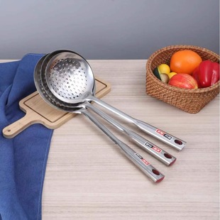 Stainless steel colander 1.2cm non-magnetic square handle colander dumpling noodles kitchen cooking colander five yuan store supply