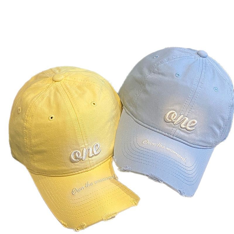 Coreano ins agujero letras sombrero de béisbol mujer 2025 nuevo sombrero de borde ancho grande perímetro de la cabeza para aumentar la profundización sombrero de béisbol