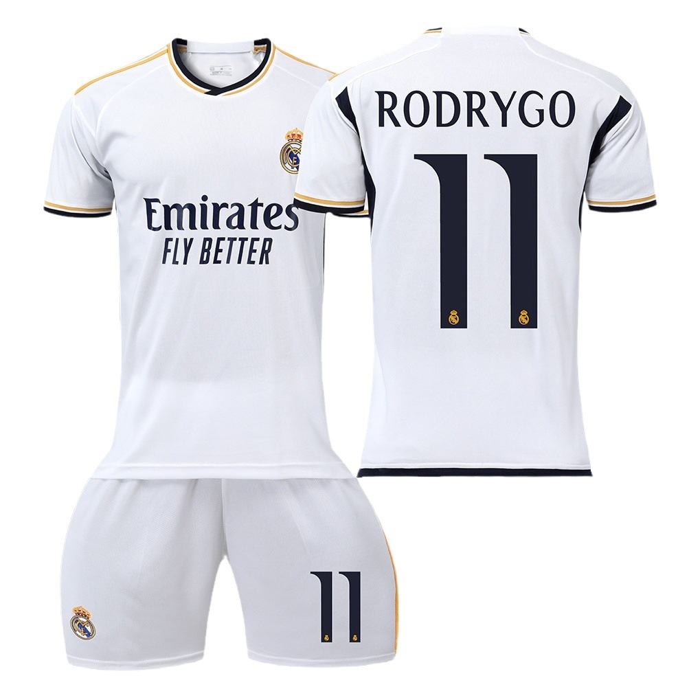 24 Real Madrid Home Mbappe No. 9 Modric No. 10 No. 7 Jersey Rodrigo No. 11 Football Uniform