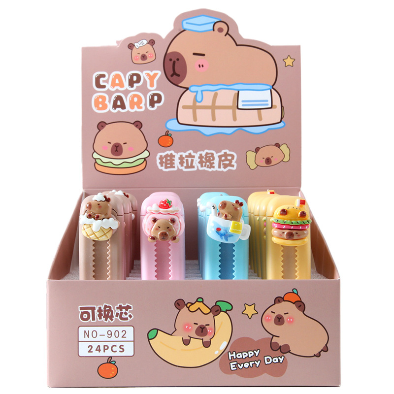 CyiMu902 nuevo producto divertido Dolphin empuje y tira borradora parche estereoscópico borradora borradora palabra limpia no sucia papelería