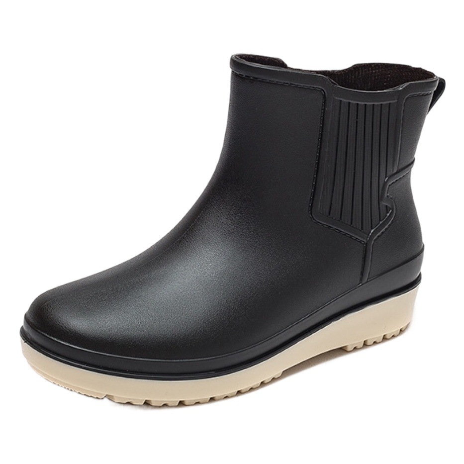 Non-Slip Rain Boots, Kitchen Waterproof Shoes, Laundry Women's Summer Short-Tube Rubber Shoes, Plastic Overshoes, Water Boots, Thickened Rain Boots, Versatile