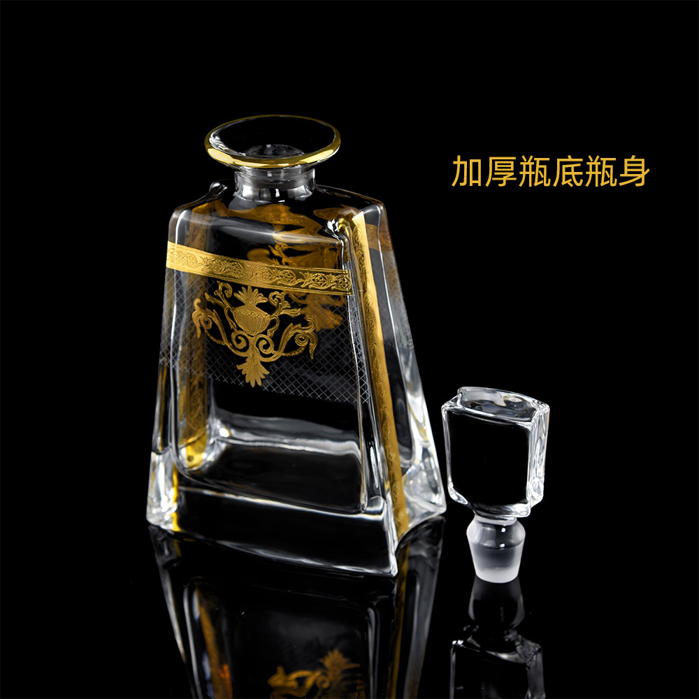 欧式奢华金钟花纸加厚酒具 酒吧装饰摆件 高档水晶玻璃商务礼品