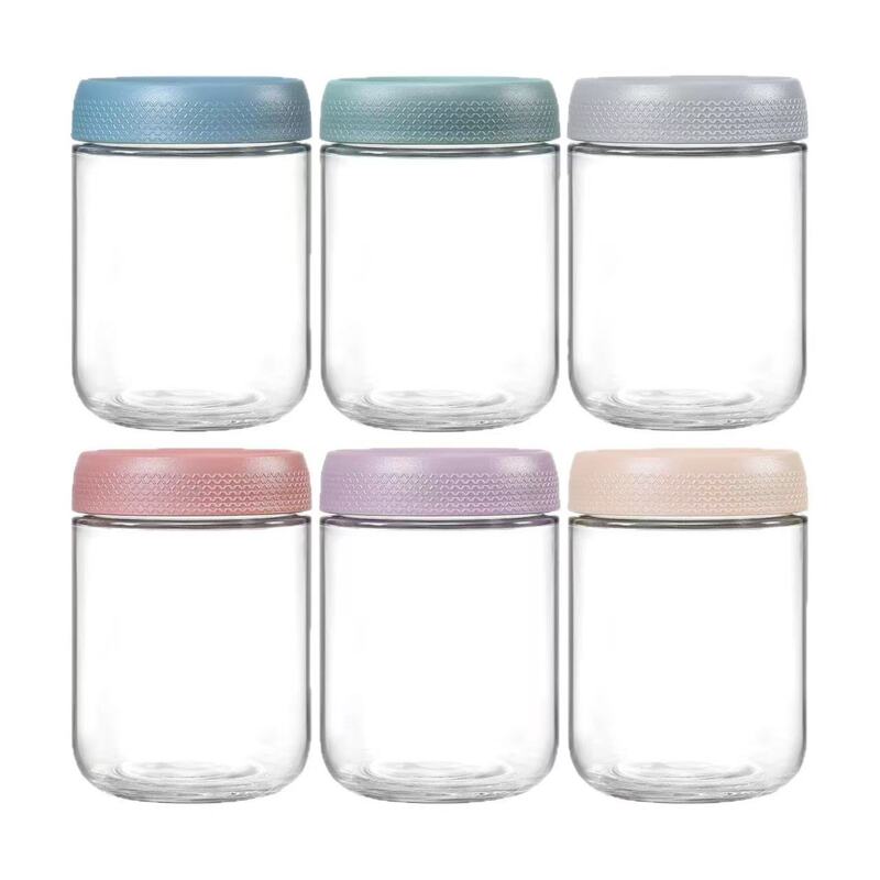 Kitchen Supplies Glass Bottles Sealed Jars Kitchen Transparent Storage Jars Glass Storage Bottles Snack Dispensing Bottles Coffee