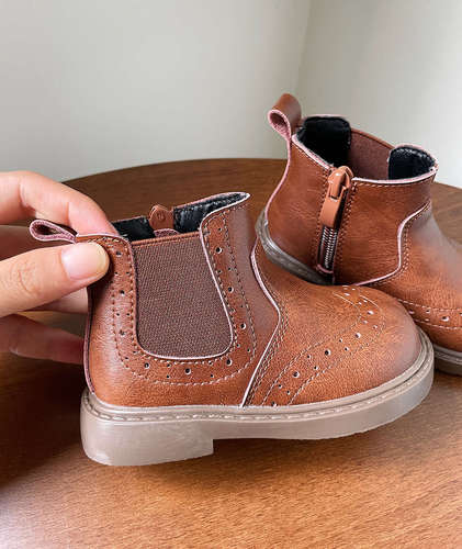 {15-37 size} Girls Martin boots  autumn new baby toddler shoes British retro children's leather boots