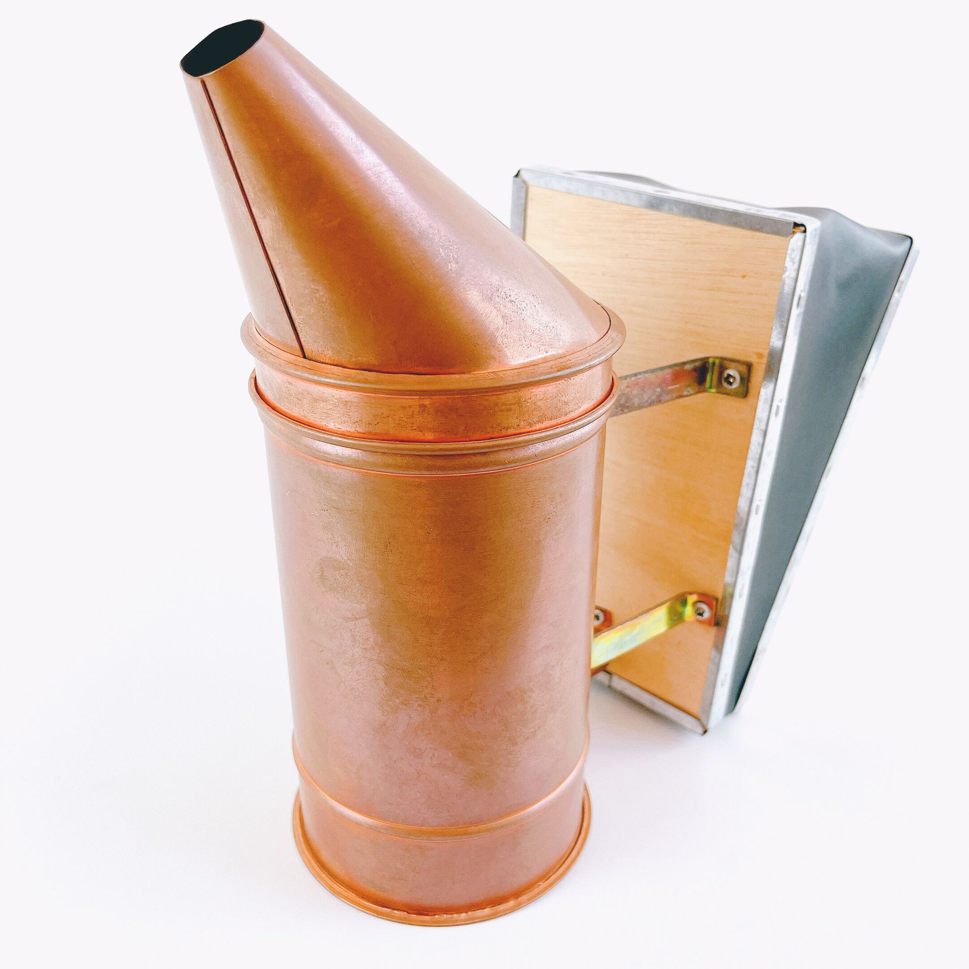 【小额批发】蜂箱专用养蜂工具铜制喷烟器 背板带挂钩仿皮风鼓