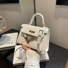 2024新款凱莉包時尚女士手提包百搭斜跨包小方包高級感單肩手提包