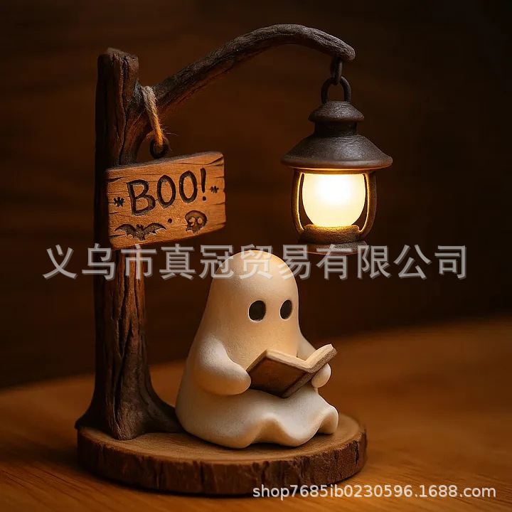 跨境Ghost Reading Street Light万圣节幽灵夜光灯|undefined