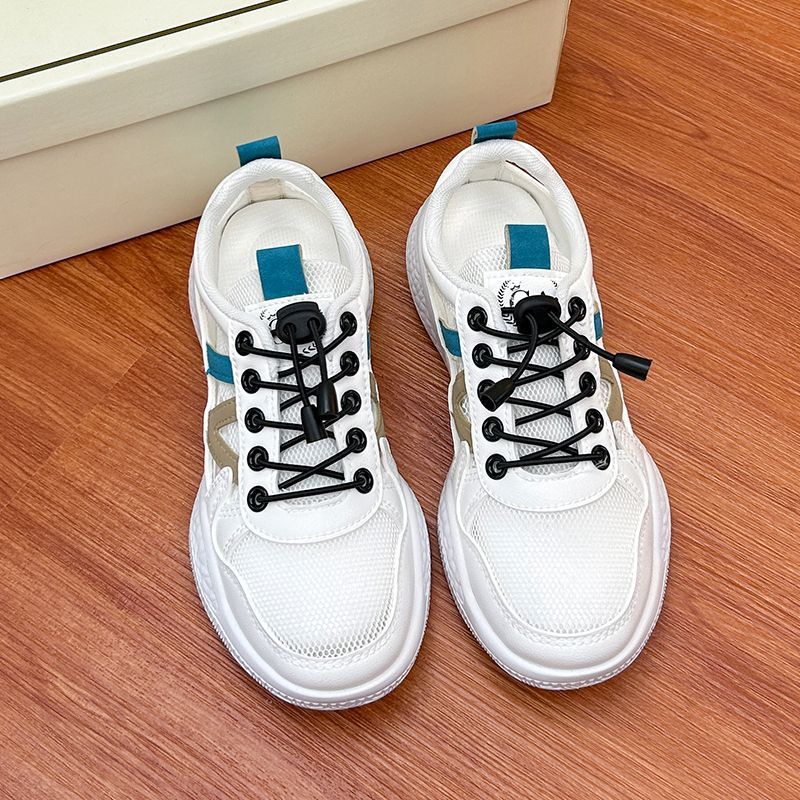 Red transpirable zapatos blancos sandalias para mujeres verano 2024 casual versátil ultra ligero zapatillas de suela suave