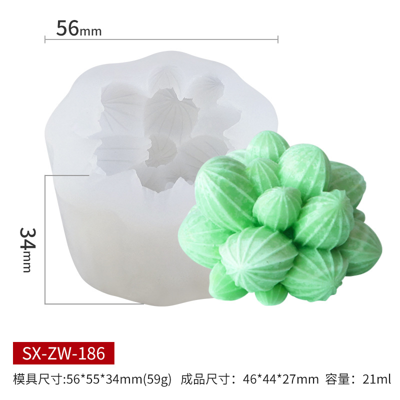 Sanxin tridimensional suculenta silicona vela molde DIY aromaterapia vela fragante piedra yeso pudín pastel herramienta de molienda