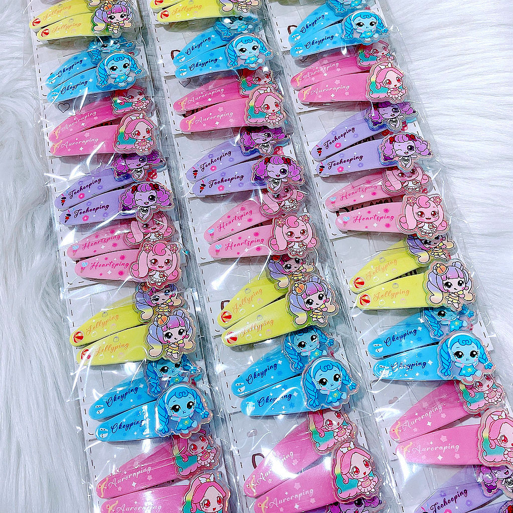 New Acrylic Cartoon Cute Series Hair Accessories Cute Headwear Pony Hairpin Bb Clip Small Rubber Band Beaded Bracelet