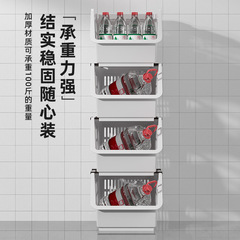 Living room toy storage rack floor-standing multi-layer fruit and vegetable basket debris organizer overlay basket kitchen vegetable storage rack