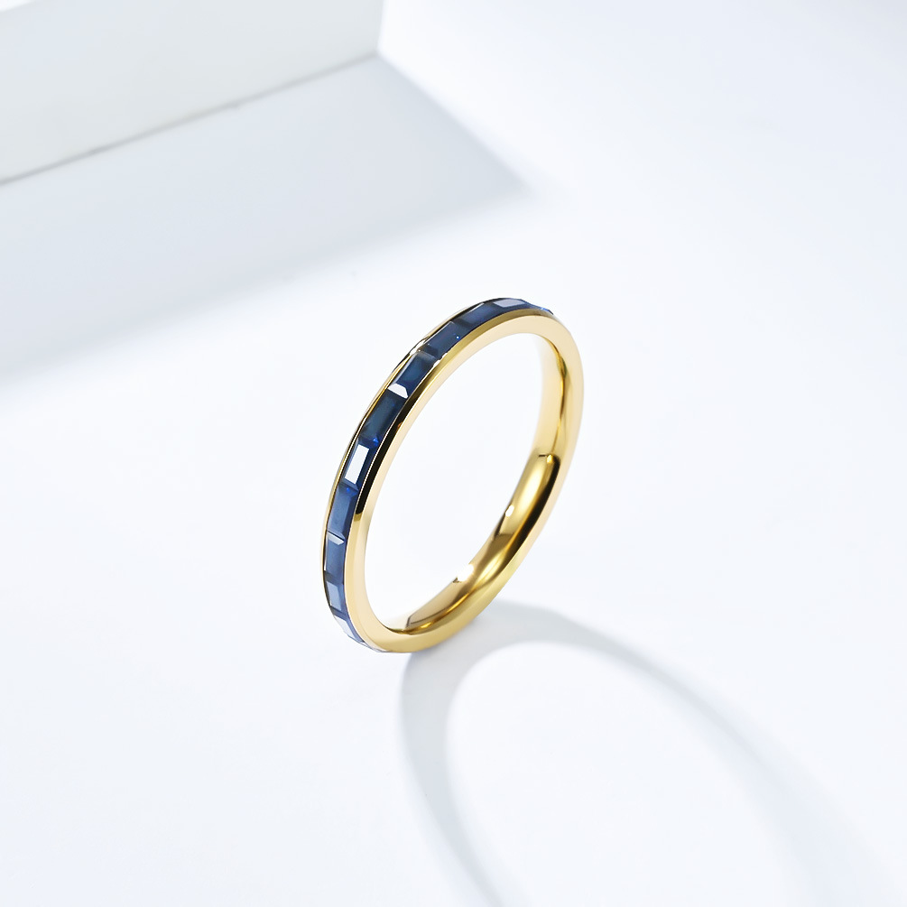 Minimalist Diamond Ring For Women Titanium Steel Elegant Accessory_voghion.com