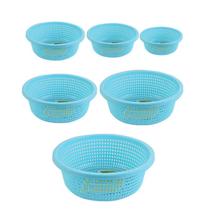 プラスチック排水バスケットキッチン肥厚大型新しい野菜洗濯バスケット家庭用フルーツボウルラウンドフルーツ耐久性|undefined