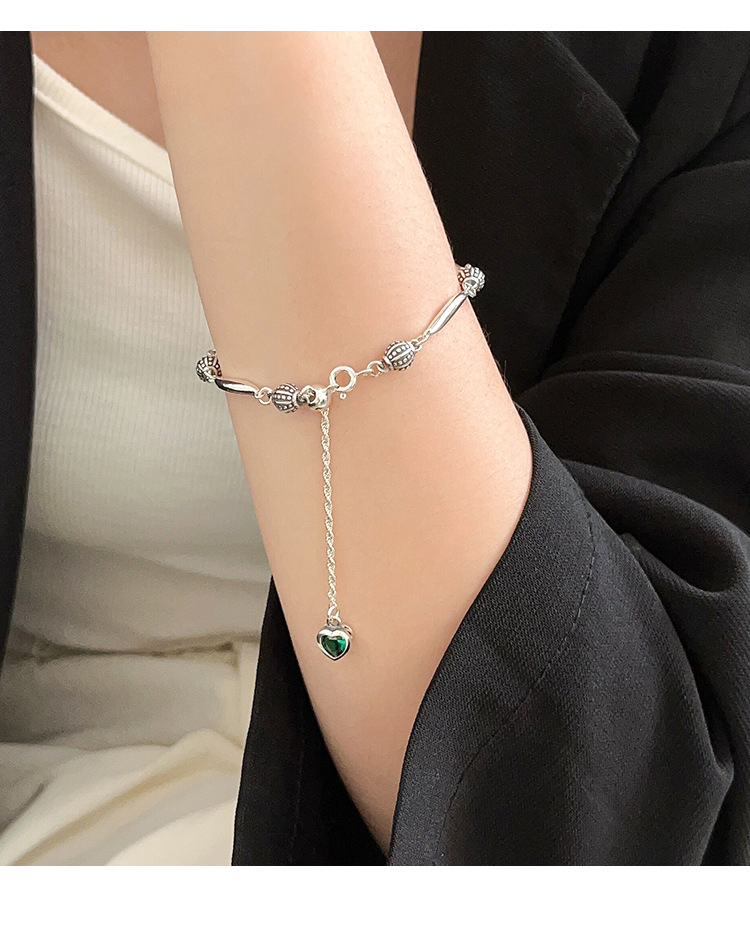 Linglang Sterling 925 Silver Bracelet for Women Girls Dainty Trendy Stackable Bracelet Vintage Jewelry Gifts