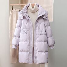 反季欧货新款2025冬季连帽羽绒服女中长款显瘦减龄斗篷时尚外套潮